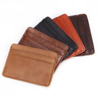 【CC】☜✒☊  New Leather Card Holder Wax Multi-Card Small Cowhide Coin Purse Men/Women Luxury