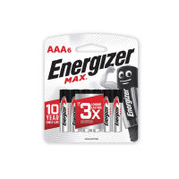 ถ่านอัลคาไลน์ AAA 1.5โวลต์ (แพ็ค6ก้อน) Energizer Max