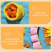 สุนัข Snuffle Mat Leak อาหาร Anti Choking Mat Cat Dog Training ผ้าห่มจมูกทำงานของเล่นสัตว์เลี้ยง Slowing Feeding Inligence Mat