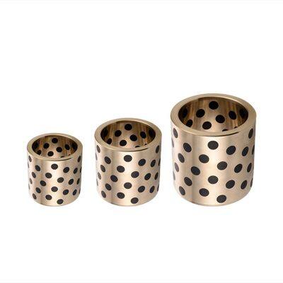 JDB3040 high force brass inlaid graphite copper sleeve wear resistant self lubricating straight column type oil free bushing