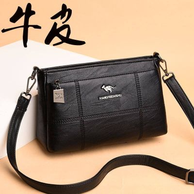 bag Xiangfei Kangaroo ของแท้หนังผู้หญิงกระเป๋าถือกลาง-ผู้หญิงกระเป๋ากระเป๋าคุณแม่หนังนุ่มไหล่เดี่ยวกระเป๋าสะพายใหม่แขวนกระเป๋า