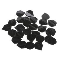 ♠☜ 30 Pcs PET Dart Flights High Quality Simple Pure Black Darts Accessories Replaceable Dart Wing