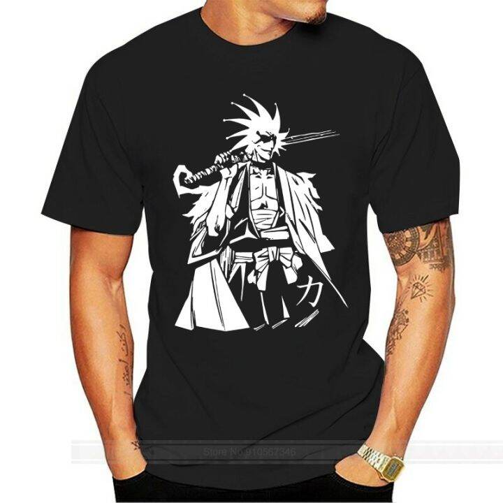 【Manga】Capn Zaraki Kenpachi T Shirt Bleach Anime Japanese Kanji Word