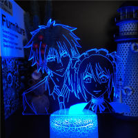 แม่บ้าน Sama Usui และ Misaki รูป3D LED โคมไฟอะนิเมะ RGB นีออนไฟในคืนภาพลวงตาโคมไฟห้องนอนตกแต่งตารางตกแต่งมังงะของขวัญ