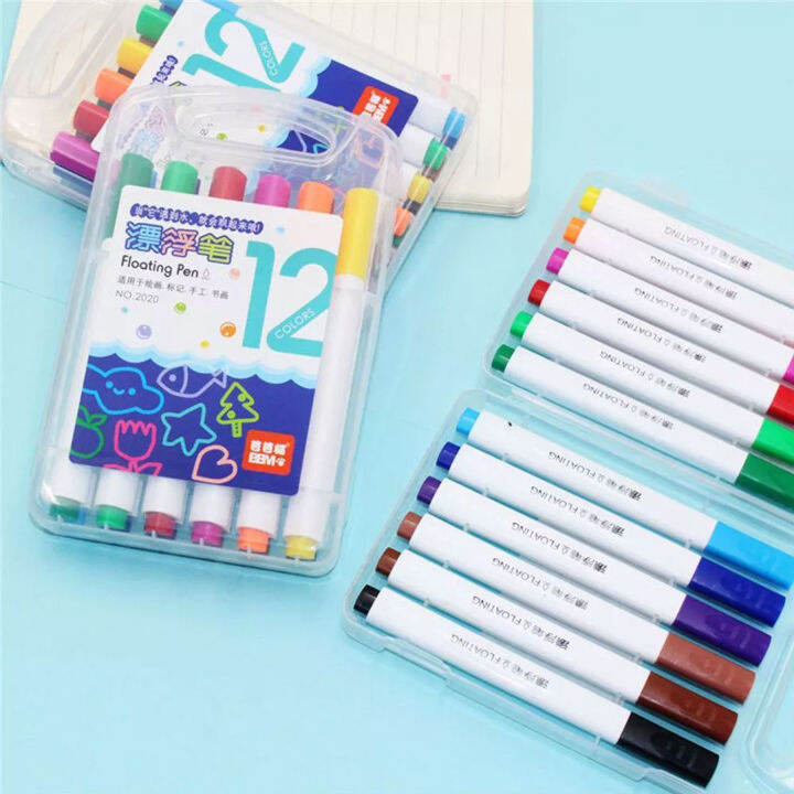 MEGA 12pcs Children's Colorful Mark Water Drawing Magic Floating Pen