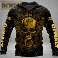 （ALL IN STOCK XZX）  DeWalt 3D All Over Printed Custom Name T-Shirt Sweatshirt Hoodie Bomber 561  (Free customized name logo for private chat, can be changed with or without zipper)