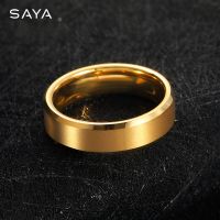 2023 New Tungsten Gold Rings Men And Women Fashion Shining Retro Frosting Party Wedding,Engraving,