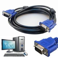 สายvga 3เมตร สายต่อจอ VGA Monitor สายต่อจอคอมพิวเตอร์ VGA MaleTo Male 15pin 3M สายเส้นใหญ่ สายหนา งานดี 3+6สายจอ VGA ยาว 3 เมตร Super VGA RGB หัวฟ้า สายต่อจอ VGA Monitor ส