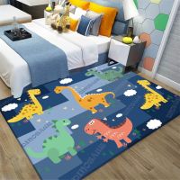 New Cartoon Dinosaur Childrens Bedside Area Carpet Door Mat Floor Carpet Family Living Room Anti-slip Carpet Room Rug Alfombra