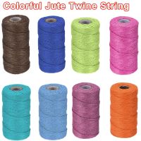 【YF】♕۩  100M/Roll Colorful Jute Twine 2mm String Cord Hemp Rope Crafts Wrapping Festive