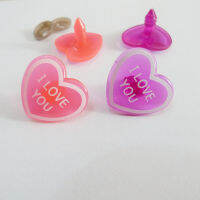 40pcs new arrvial 23x26mm heart shape safety plastic toy noses &amp; washer for diy doll findings--color option