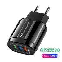 [2023ใหม่] 3A 18W เครื่องชาร์จ USB ที่ชาร์จเร็ว3.0สำหรับโทรศัพท์3พอร์ตสากลผนังโทรศัพท์มือถือชาร์จอะแดปเตอร์ชาร์จเร็ว