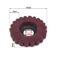 100x16mm Scouring Pad Buffing Wheel Nylon Fiber Flap Polish Grind Disc For Wood Products Furniture Metal Plastic Polishing