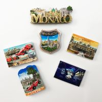 ◑♙☈ Monaco fridge magnets Creative Travel souvenir gift resin UV magnet refrigerator magnets home decor collection