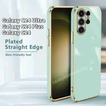 Samung S24 Plus S 24 ultra Case Plating Square Gold Frame Phone