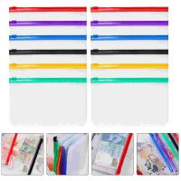 【CW】 Binder Folders Pockets Pouches Filing Zippers Multicolor File Transparent Document Loose Holes 6 Pvc