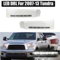 for Toyota-Tundra 2007-2013 Sequoia 2008-2013 Car Front Bumper LED DRL Daytime Running Light Fog Light Lamp (White)