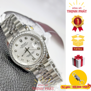FULLBOX Đồng Hồ Nam ROLEX máy pin Nhật - Xoàn Đính Đá - Kính Sapphire cao