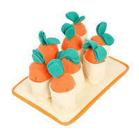 Plush Carrot Dog Toys Pet Dog Sniff Mat Interactive Chewing Toy Food Foraging Training Slow Feeder Toys Release Stress Pet Toy