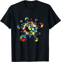 Exploding rubix rubiks rubics cube present gift for kids T-Shirt Fitness Tight Tshirts Classic Tops &amp; Tees Cotton Men Casual