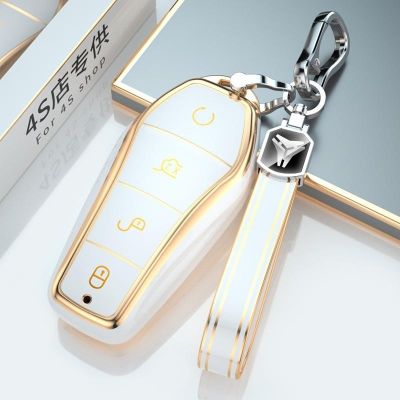 ✐✾ TPU Car Key Case Cover For BYD Song Atto F0 Yuan Plus Dolphin Tang Han Ev Tang Dm Qin PLUS Song Auto Protector With Keychain