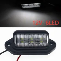 Car License Number Plate 12V 6 LED Light For SUV Auto RV Truck Trailer Tail Light License Plate Lights Lamp Car Accessories Trailer Accessories