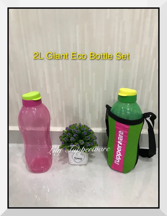 Tupperware 2l Giant Eco Bottle Set With Pouch Lazada 8059