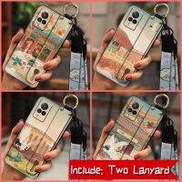 Ppgsa SA☃เคสนิ่มสำหรับเด็กผู้หญิงเคสโทรศัพท์สำหรับ VIVO S9,สายรัดข้อมือสไตล์จีนกันฝุ่นมีขาตั้ง
