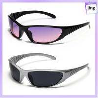 JING Retro Men S Shades UV400 Aesthetic Y2K แว่นตากันแดดกีฬาแว่นตากันแดดขี่จักรยาน Sun Glasses