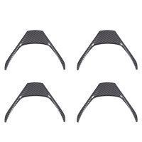 4X Carbon Fiber Steering Wheel Cover Interior Steering Wheel Frame Trim for Toyota RAV4 2014-2018