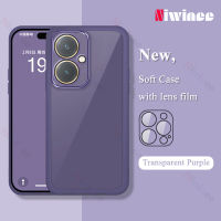 NIWINEE เคสโทรศัพท์โปร่งใสป้องกันกล้องสำหรับ VIVO Y27เคสกันกระแทกมือถือฝาหลังแบบใสอ่อน