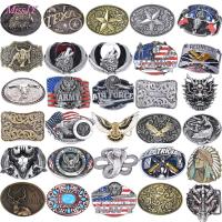 45Styles Mens Belt Buckle Belt Buckle Western Cowboy Flower Bottom Cow Flying Eagle Belt Buckle Gold Metal Jeans Accessories Belts