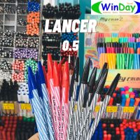 ปากกา ปากกลูกลื่น Lancer Spiral (คละสี) สีน้ำเงิน สีแดง สีดำ