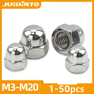 ▼◈✉ JUIDINTO Acorn nut Crown Hex Nut M3 M4 M5 M6 M8 M10 M12 M14 M16 304 201 Stainless Steel Dome Cap Nut Blind Nut for Bolts DIN1587