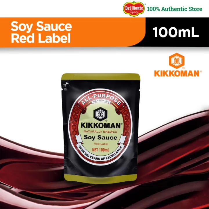 KIKKOMAN Standard Grade Soy Sauce Red Label Naturally Brewed 100ml