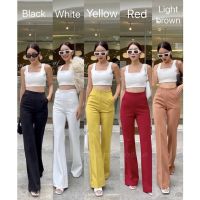 Nanda high-waist pants❤️‍?(390฿ฟรีส่ง) กางเกงเอวสูงขายาวรุ่นใหม่12สี!!!!! ปังมากกกก ทรงสวยขั้นสุด ดีไซน์สไตล์เกาหลี