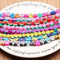 【CW】❅▲❃  20-100pcs Mixed Fruit Beads Polymer Clay Loose Smile Jewelry Making Accessories