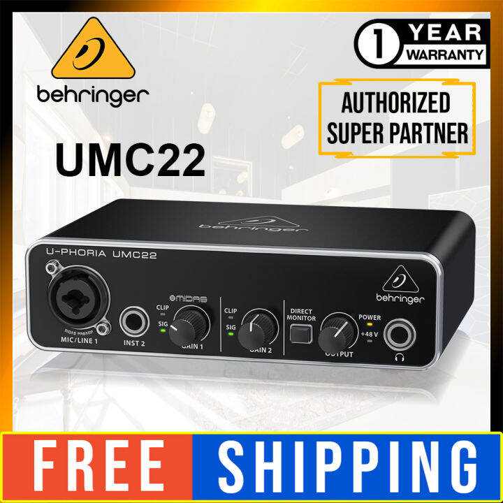 [READY STOCK] Behringer UPhoria UMC22 Audiophile 2x2 USB Audio