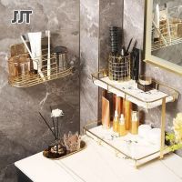 JJT ชั้นเก็บของ ชั้นแขวน ชั้นวางของในห้องน้ำ Shelf in the bathroom ไม่ต้องเจาะ ที่ใส่แปรงสีฟัน ติดผนัง สแตนเลส ที่ใส่แปรงสีฟัน ที่วางแก้วน้ำ