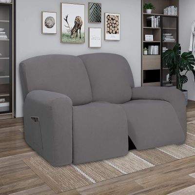 【jw】☇✆  Sofá lavável macio Slipcover para reclinável secional protetor de móveis Loveseat tampa do sofá estiramento 2 lugares