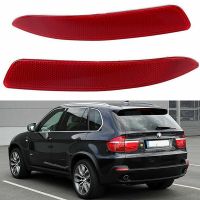 1 Pair Left &amp; Right Rear Bumper Reflector Sticker Cover for E70 X5 2007-2013 63217158949 63217158950