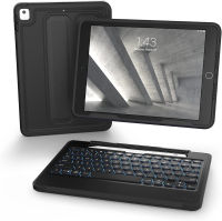 ZAGG Rugged Book Detachable Case and Magnetic-Hinged Keyboard for iPad Air 3, iPad Pro 10.2" and iPad Pro 10.5" (9th Generation), Multi-Device Bluetooth Pairing, Backlit Keyboard, Durable