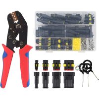 356Pcs 26 Kit Waterproof Automobile Electrical Connector With Ratchet Wire Crimper, 1/2/3/4/Pin Automobile Wire Connector Kit