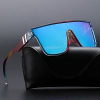 【CW】▩۩  Fashion Sunglasses Luxury Brand Large Frame One-Piece Glasses Men and Classic Outdoor Driving Eyewear Uv400