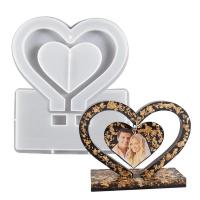 Resin Picture Frame Mold Heart Shape Resin Picture Frame Molds Silicone Flexible Non Stick DIY Supplies Easy Demoulding Molds for Araffin Wood Wax Beeswax imaginative
