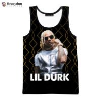 2023 Newest Rapper Lil Durk Fashion Summer Men Tank Tops Sleeveless Spring Harajuku Personality 3D Printed Beach Tops Tees