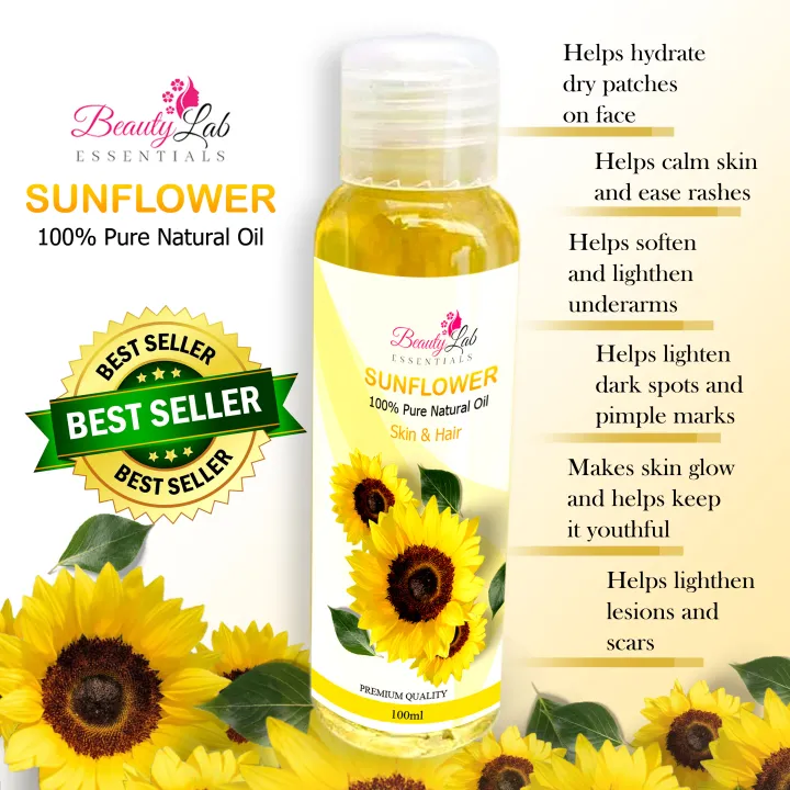 BEAUTY LAB ESSENTIALS Original Sunflower Oil High Quality Premium Grade Oil 100 Natural Organic