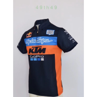 New Summer 2023 Fashion Polo MotoGP sweatshirt Red Bull joint KTM lapel short-sleeved Polo jersey team overalls breathable short top T-shirt，Size:XS-6XL Contact seller for personalized customization of name and logo high-quality