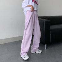 2021Womens Jeans 2021 New Streetwear Purple High Waist Wide Leg Trousers Leisure Baggy Vintage Femme Jeans Straight Mom Denim Pants