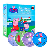 Peppa pig Stories pink pig girl, piggy Paige gift box 10 4CD original English picture book, sound story, picture book, young English Enlightenment paperback small open book Ladybird